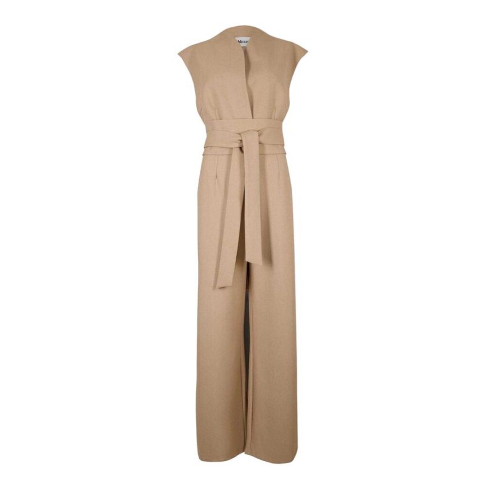 Odd Muse Womens/Ladies Tie Belt Jumpsuit / Camel